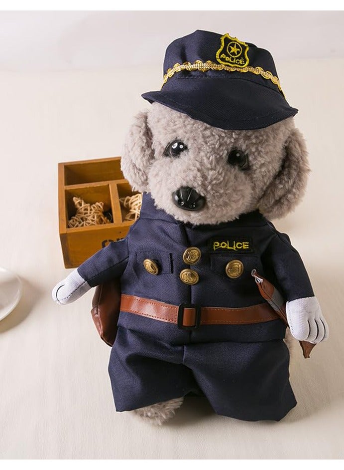 Cat and Dog Police Costume Small Pet Cat Role Play Costume Cute Prop Costume Holiday Party Accessories  - Image 5