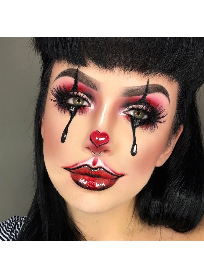 mehron Makeup Color Cups | Stage, Foundation, Face Paint, Body Paint, Halloween | Face Paint Makeup | Greasepaint .5 oz (14 g) (Clown Red)