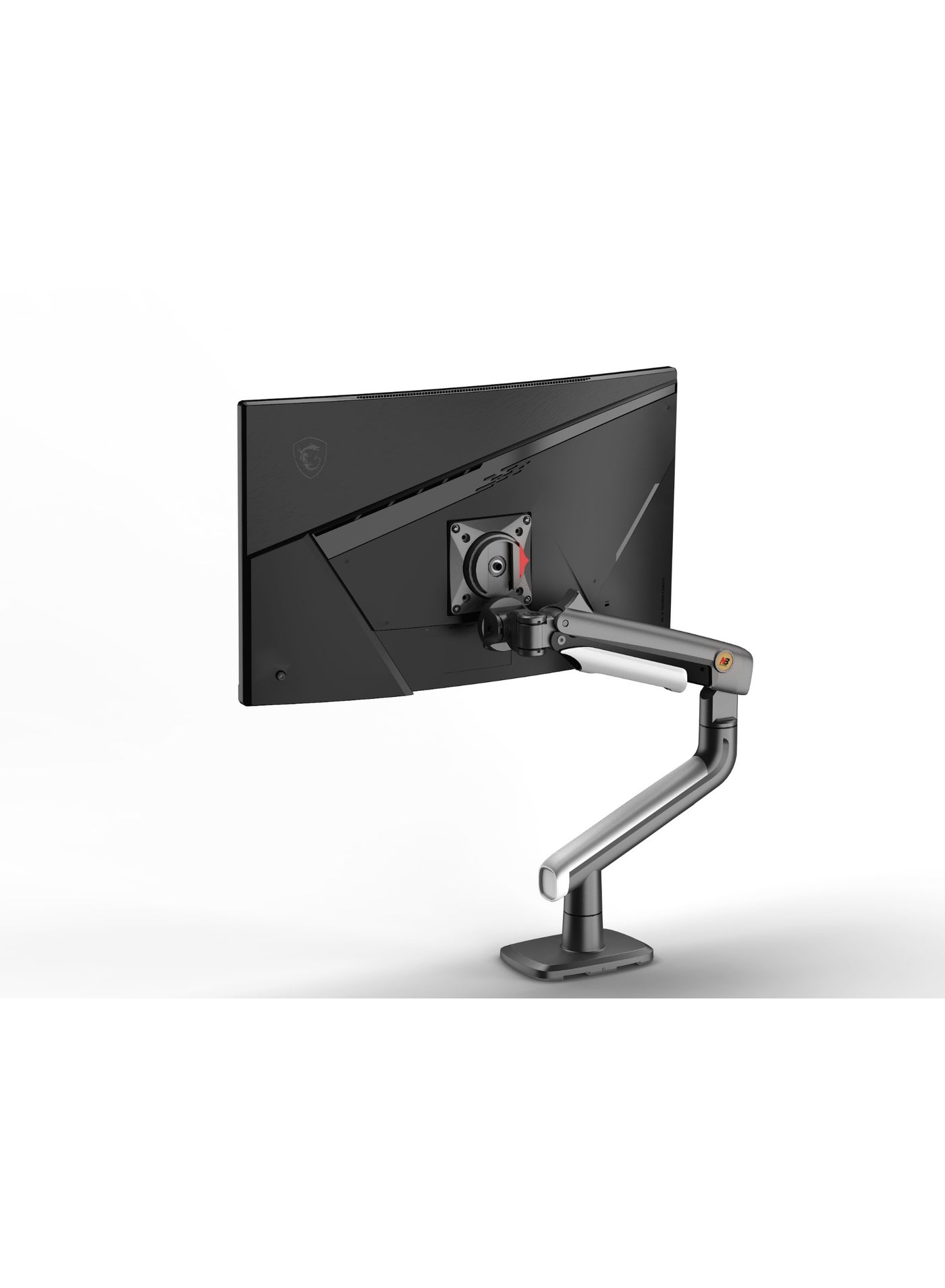 NB Gaming Monitor-Arm for Flat/Ultrawide/Curved Monitors 27'' to 50 inch, Heavy Duty Mount Load up to 18 kg, VESA 75/100 mm Monitor-Mount A5 Charcoal
