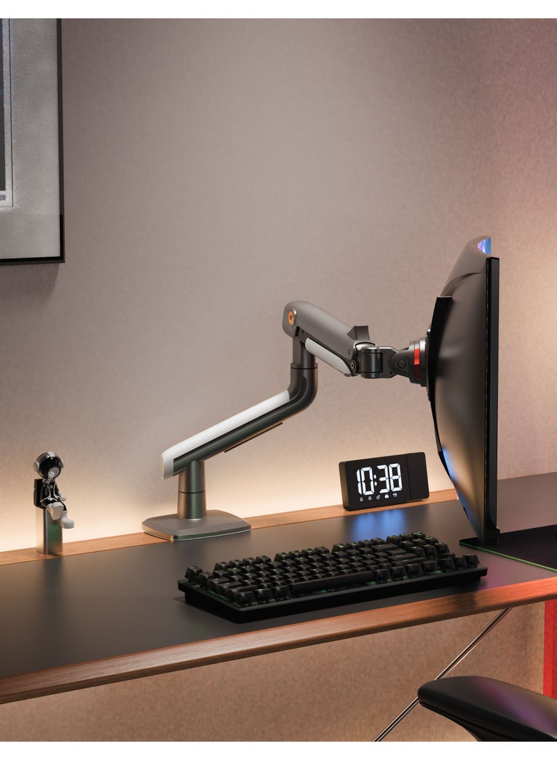 ان بي ايرجونوميك ذراع شاشة للألعاب NB Ergonomic – يصلح للشاشات المسطحة/العريضة جداً/المنحنية من 27 إلى 50 بوصة، حمل ثقيل حتى 18 كجم، دعم VESA 75/100 ملم، موديل A5 لون فحم - Image 3