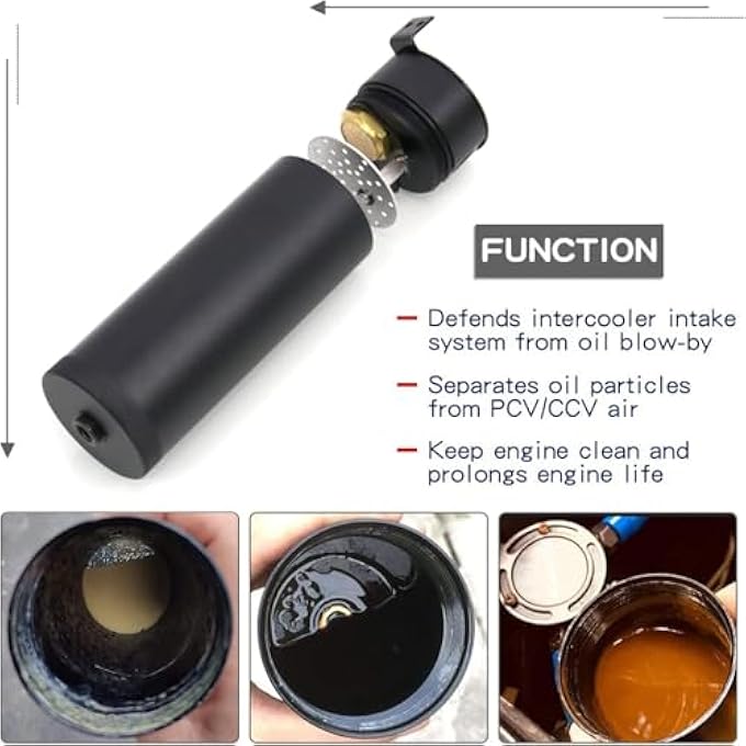 ريحني علبة تنفس الزيت Universal 750ml 2 Port تسببت في تنفس خزان الخزان مع صمام تصريف من الألمنيوم الأسود - Image 5