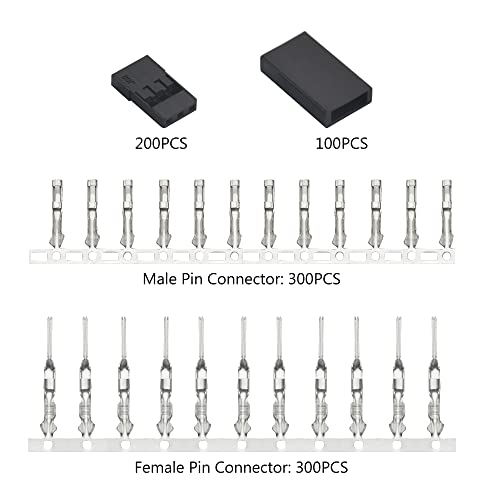 WMYCONGCONG 900 PCS Universal Servo Cable Wire Connector Male Female Crimping Pin Kit Compatible with JR Hitec Servo Connector - Image 2