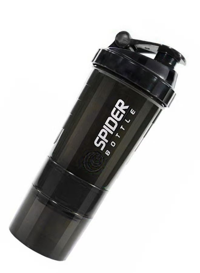 سبايدر زجاجة خلط بروتين مصل اللبن الرياضية، زجاجة خلط بروتين التغذية الرياضية، زجاجة مياه اللياقة البدنية بثلاث طبقات - Image 3