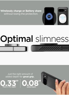 Spigen جراب Rugged Armor لهاتف Google Pixel 9 / جراب Pixel 9 Pro بنسيج من ألياف الكربون - أسود غير لامع  - Image 5