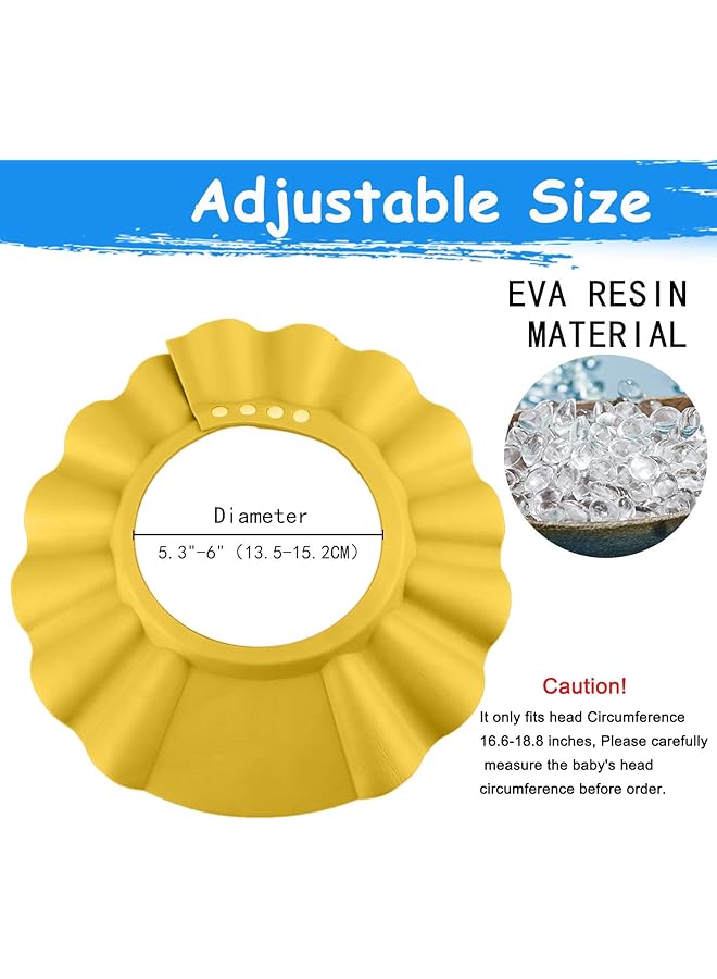 Yellow Baby Shower Cap Baby Bath Visor Baby Shower Head Protector Hat Shampoo Bath Shower Wash Hair - Image 4