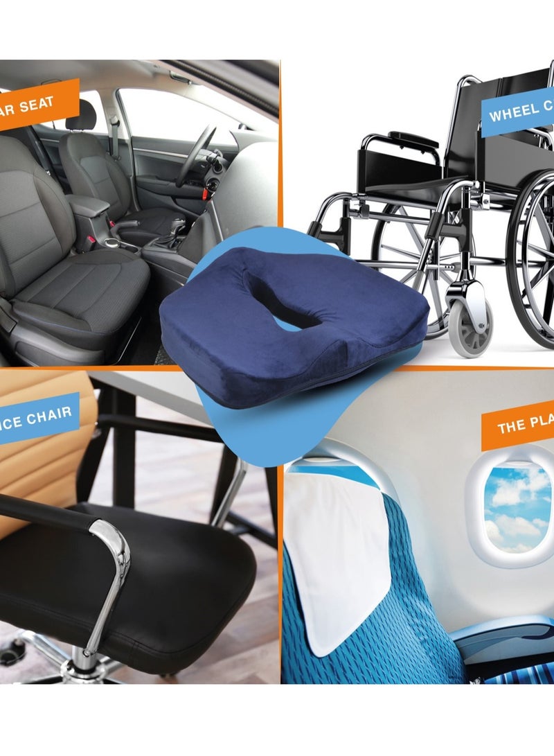 HT A comfortable medical pillow made of high-quality German memory foam, a non-slip pillow for orthopedizing the coccyx bones and relieving pressure on the tail area and relieving sciatica pain - Image 5