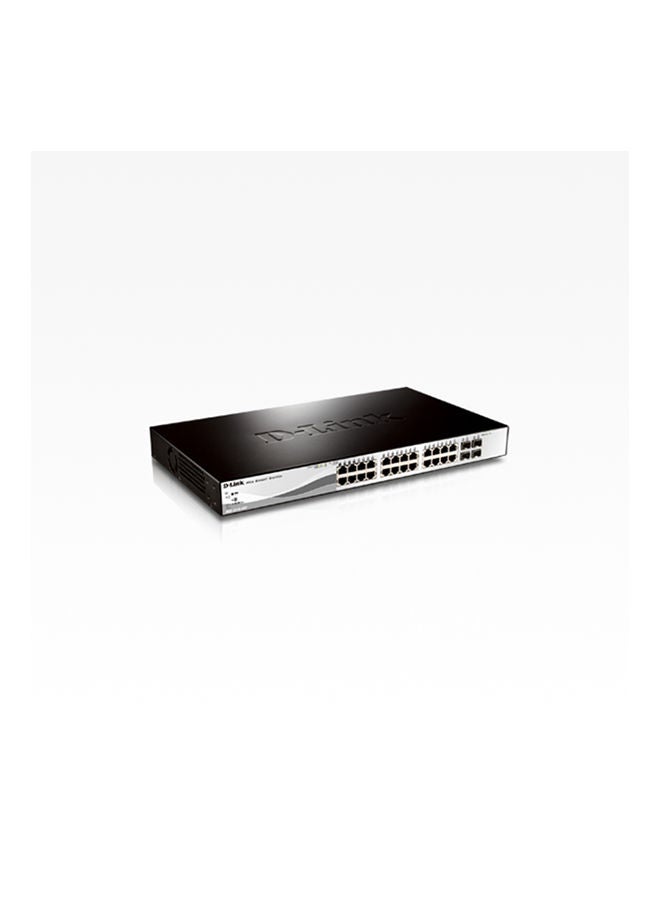 DGS-1210-28 - 24-Port 10/100/1000Base-Twith 4 SFP Smart Switch Sliver/Balack