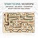 CHEROSIN Handheld Fidget Puzzle Game for Kids and Adults Challenging Wooden Labyrinth Marble Maze for Teen Boys Fun Brain Teaser Puzzle Fidget Toys for Travel Stocking Stuffer Party Favor for Kids Ages 8 - Image 4