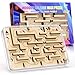 CHEROSIN Handheld Fidget Puzzle Game for Kids and Adults Challenging Wooden Labyrinth Marble Maze for Teen Boys Fun Brain Teaser Puzzle Fidget Toys for Travel Stocking Stuffer Party Favor for Kids Ages 8 - Image 2