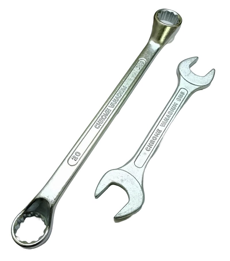 4 NEX Ring + DOE Spanners Heavy Duty, Hardened and Tempered, Chrome Vanadium Steel, Double Sided, Anti-Slip & Anti-Corrosion properties (20X22) - Image 1