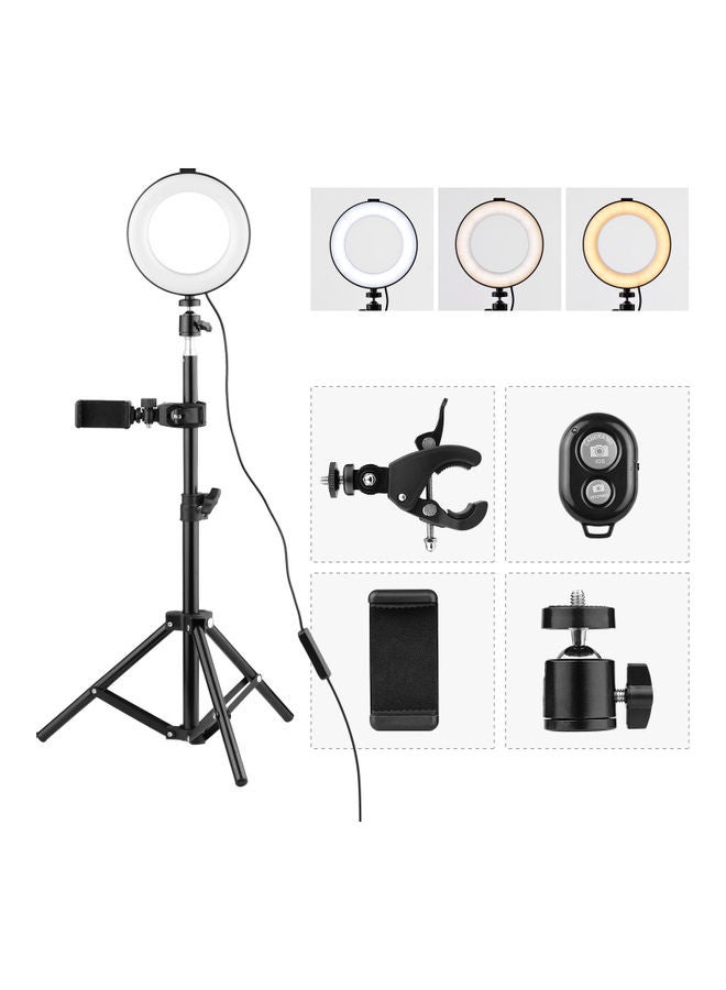 Loquat 6 Inch USB Selfie Beauty LED  Ring Light Black - Image 2