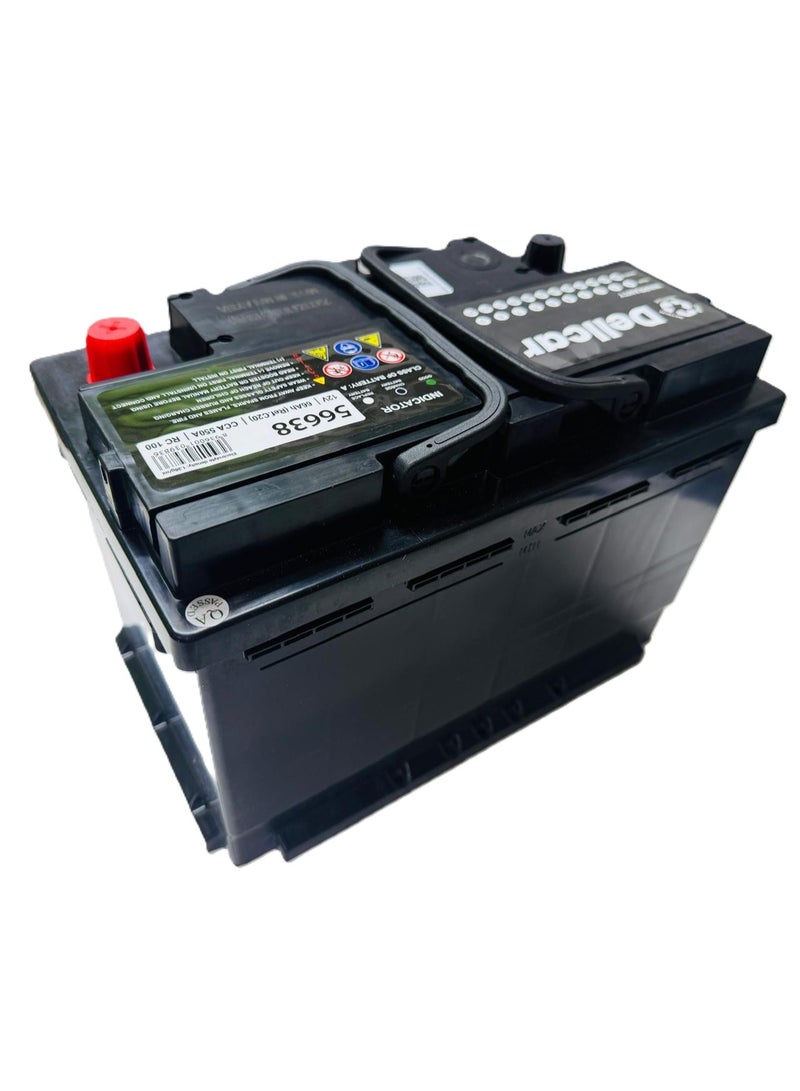Dellcar Car Battery 12V 66Ah 56638/DIN66L/56018 - Image 3