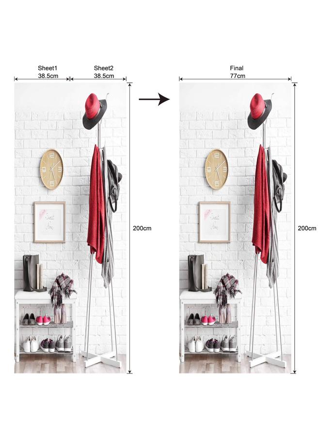 الأزرق جي دبليو 3D Art Life Series ، ملصق باب محاكاة قابل للإزالة ، ملصق حائط مقاوم للماء ، ملصق PVC لغرفة النوم - Image 1