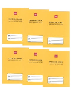 6-Piece Single Line With Right Margin Notebook 100 Pages