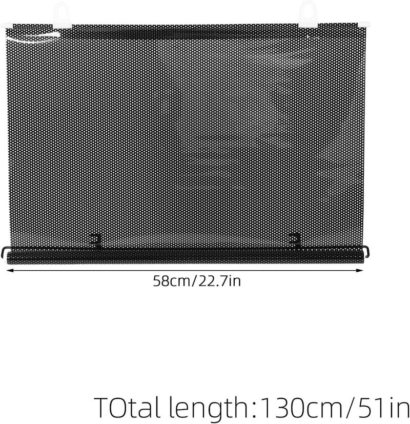Dog Gate for Stair: 51.2x22.8x0.8in Expandable Pet Fence - Retractable Mesh Gate Indoor Cats and Small Dogs Barrier for Stairway Hallway Balcony - Image 2
