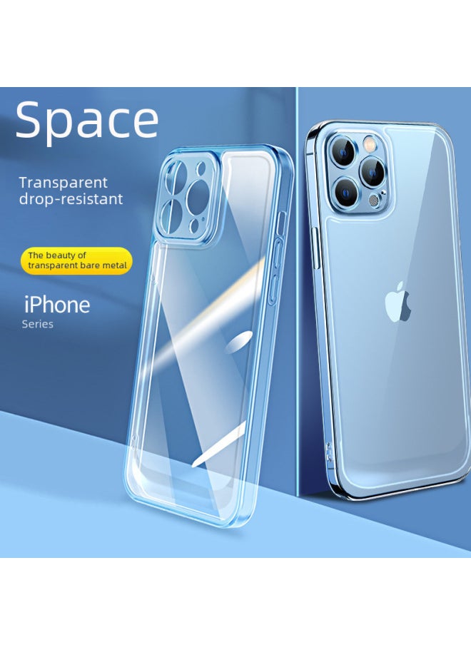 Space Shell IPhone16promax Transparent 15 For Apple 14 Phone Case 13Pro Protective Case 12-Color:Fine Hole Space Shell  Soft Shell★Full Lens Package-Applicable Model:Apple 11Pro Max