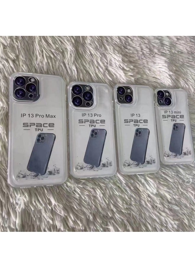 Space Shell IPhone16promax Transparent 15 For Apple 14 Phone Case 13Pro Protective Case 12-Color:Fine Hole Space Shell  Soft Shell★Full Lens Package-Applicable Model:Apple 11Pro Max
