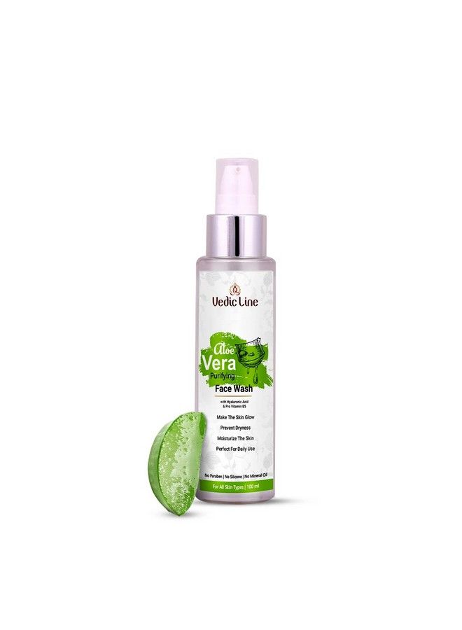 Vedicline Aloe Vera Purifying Face Wash Reduce Dryness Patchiness & Oiliness With Niacinamide Aloe Vera For Natural Radiance100Ml - Image 3