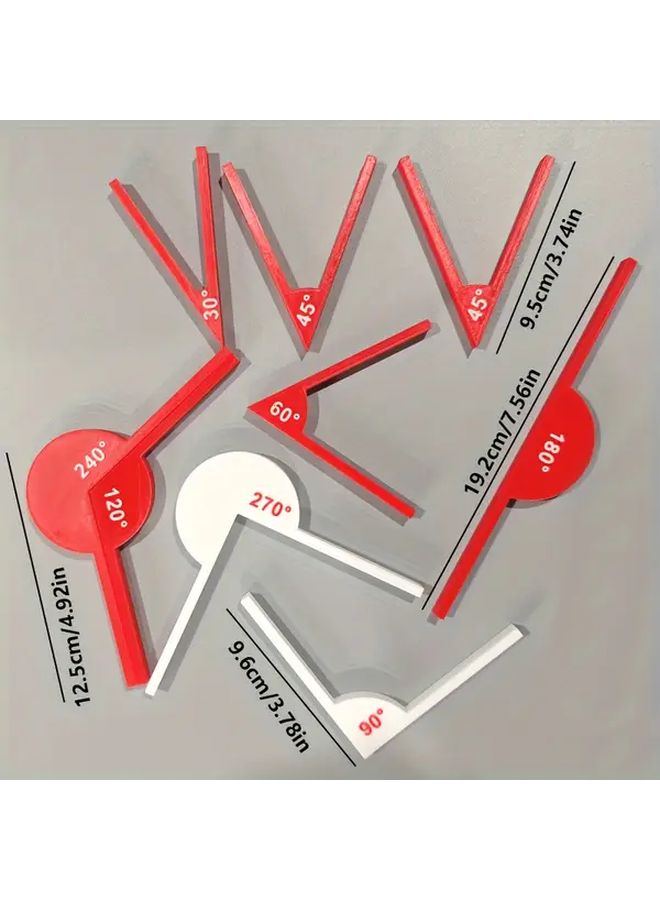 Multi Angle 9 Piece Set Mathematical Geometry Teaching Aid Learning Tool - Image 1