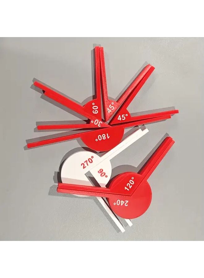 Multi Angle 9 Piece Set Mathematical Geometry Teaching Aid Learning Tool - Image 5