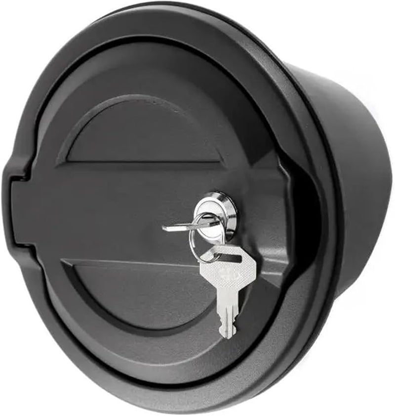 Jeep Wrangler JL 2018 2020 Locking Fuel Tank Cap Cover Black With Key - Image 1