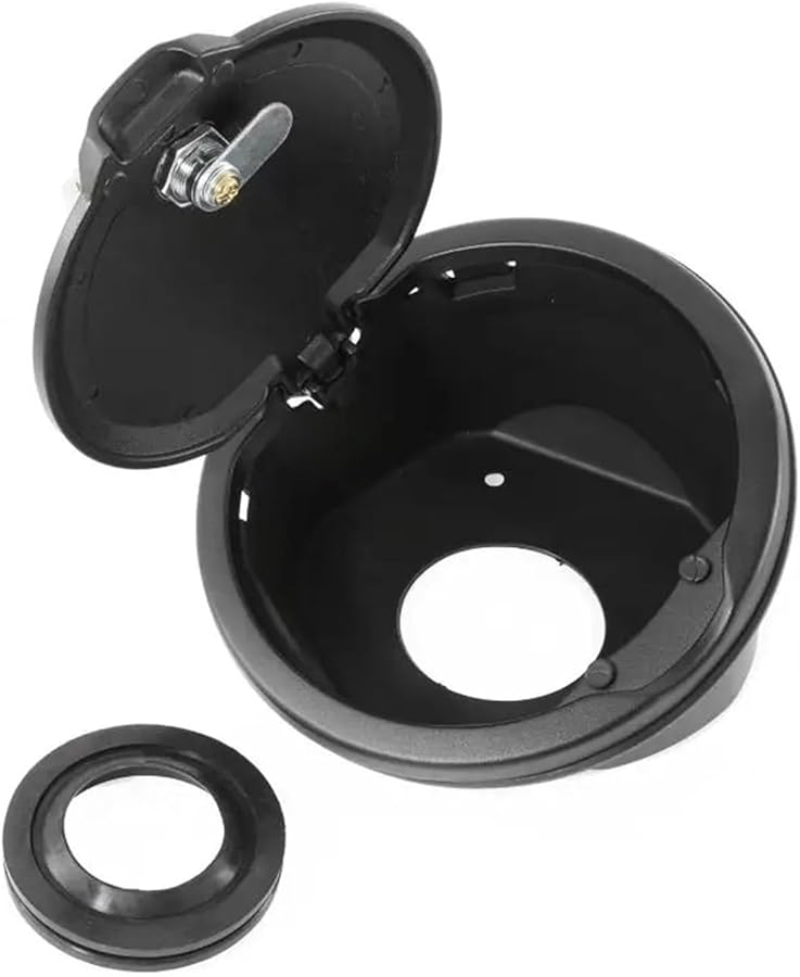 Jeep Wrangler JL 2018 2020 Locking Fuel Tank Cap Cover Black With Key - Image 4