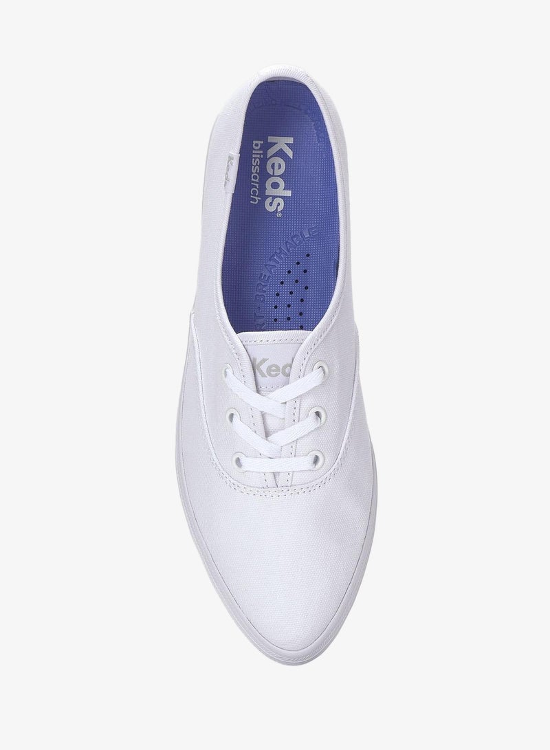 Keds Women's Champion Point Low Canvas Casual Sneaker White - Image 5