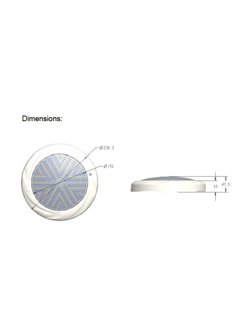 LED Pool Light Warm White Color AQUA