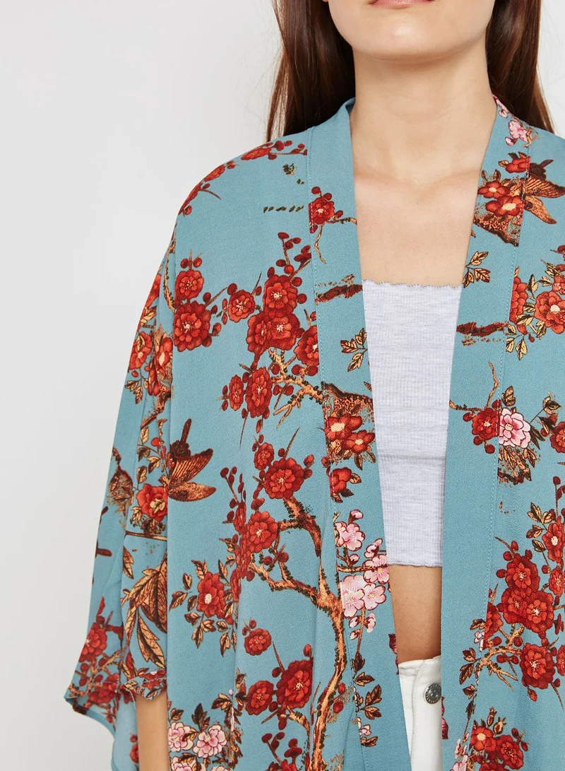 FOREVER 21 Floral Printed Kimono
