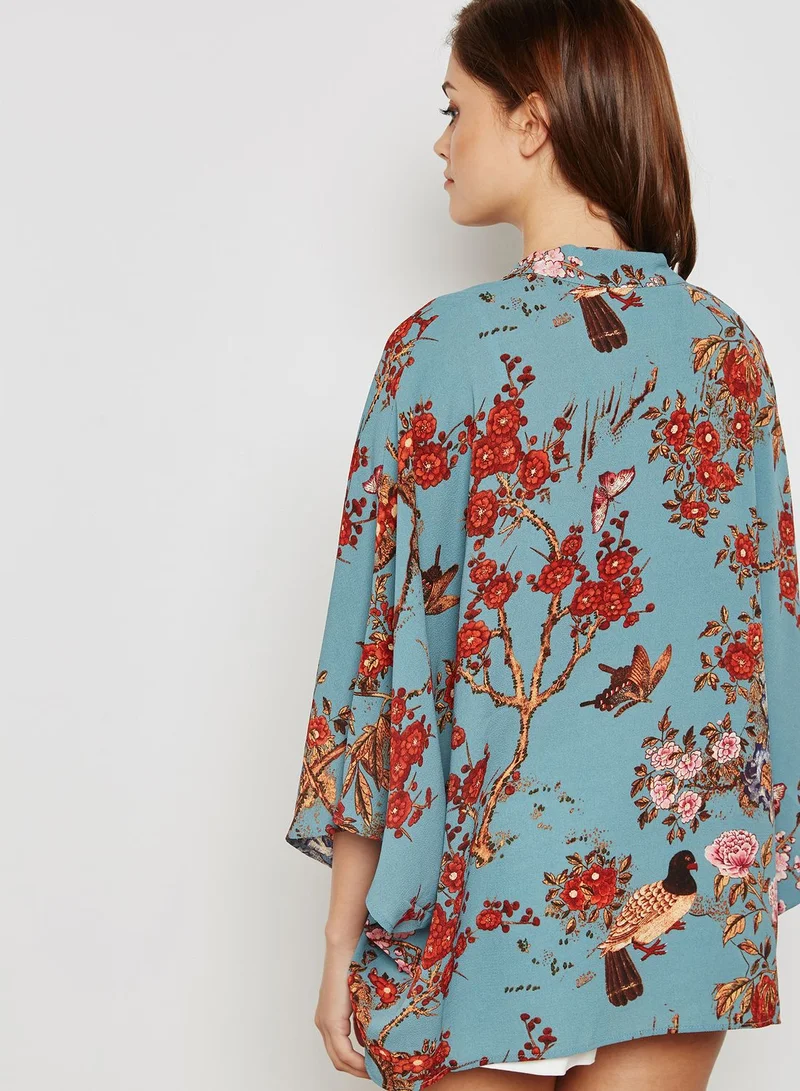 FOREVER 21 Floral Printed Kimono