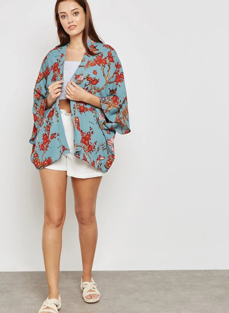 FOREVER 21 Floral Printed Kimono