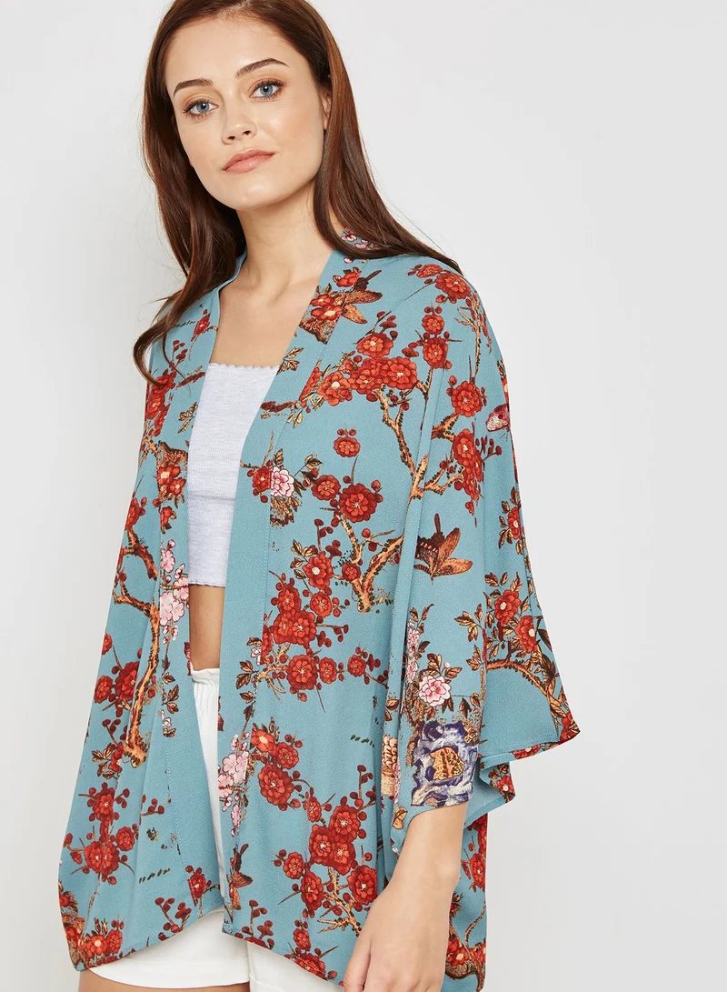 FOREVER 21 Floral Printed Kimono