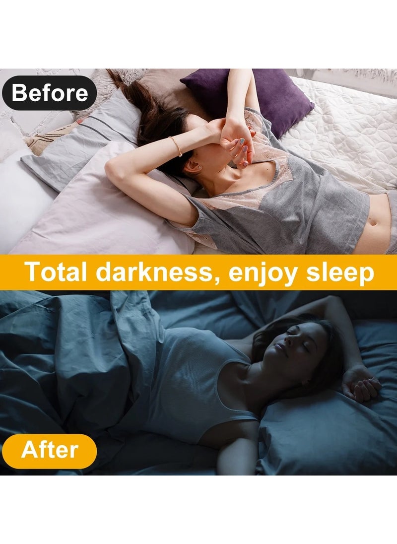 YIM-VIBEHAUS Portable Blackout Curtains, DIY Blackout Blinds with Cutter Knife, No Drill, 100% Black Out Curtain, Blackout Shades for Bedroom, Travel, Baby Nursery, Office (145*200cm)  - Image 4