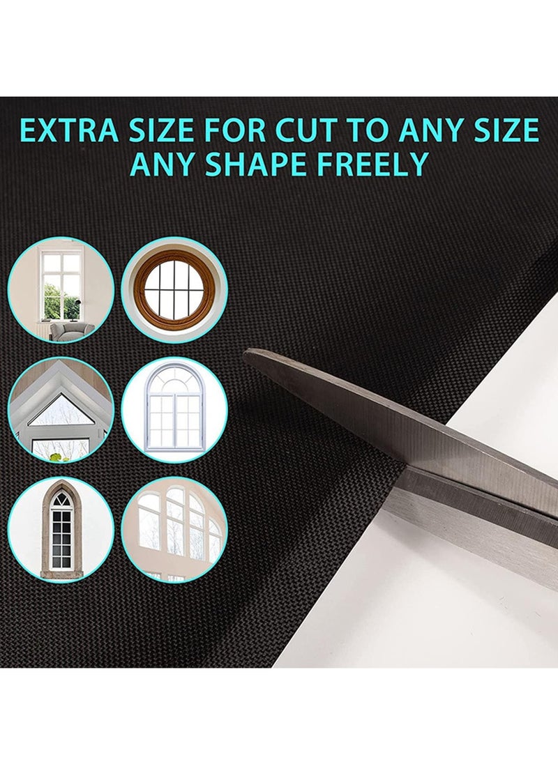YIM-VIBEHAUS Portable Blackout Curtains, DIY Blackout Blinds with Cutter Knife, No Drill, 100% Black Out Curtain, Blackout Shades for Bedroom, Travel, Baby Nursery, Office (145*200cm)  - Image 5