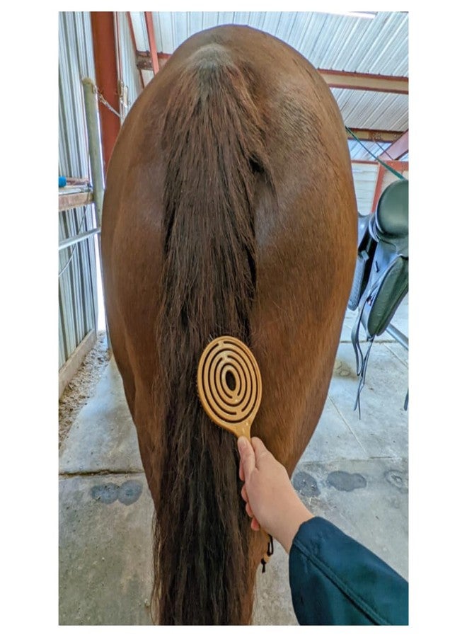 Epona Tigers Tongue Horse Groomer & The Queens Brush Set - Grooming Scrubber Sponge & Hair Brush for Removing Dirt & Dander on Horse's Mane & Tail - For Equestrians and Horse Owners, with E-Book - Image 4