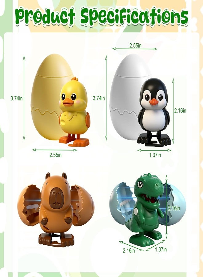 Movued Wind-Up Dinosaur Egg Hatching Toy, Rotate the Egg to Hatch a Walking Animal, Reusable Clockwork Fun Animal Toy, Ideal Gift for Birthdays, Holidays, and Easter(Dinosaur) - Image 3