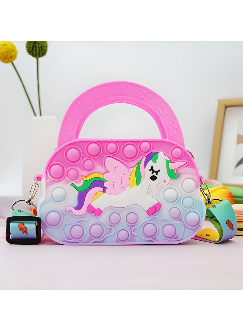 LIXADA Children's Cute Pony Silicone Crossbody Bag, Fashion Casual Handbag For Girls, Ideal Choice For Gifts Aged 3+ (No Straps And Accessories)  - Image 1