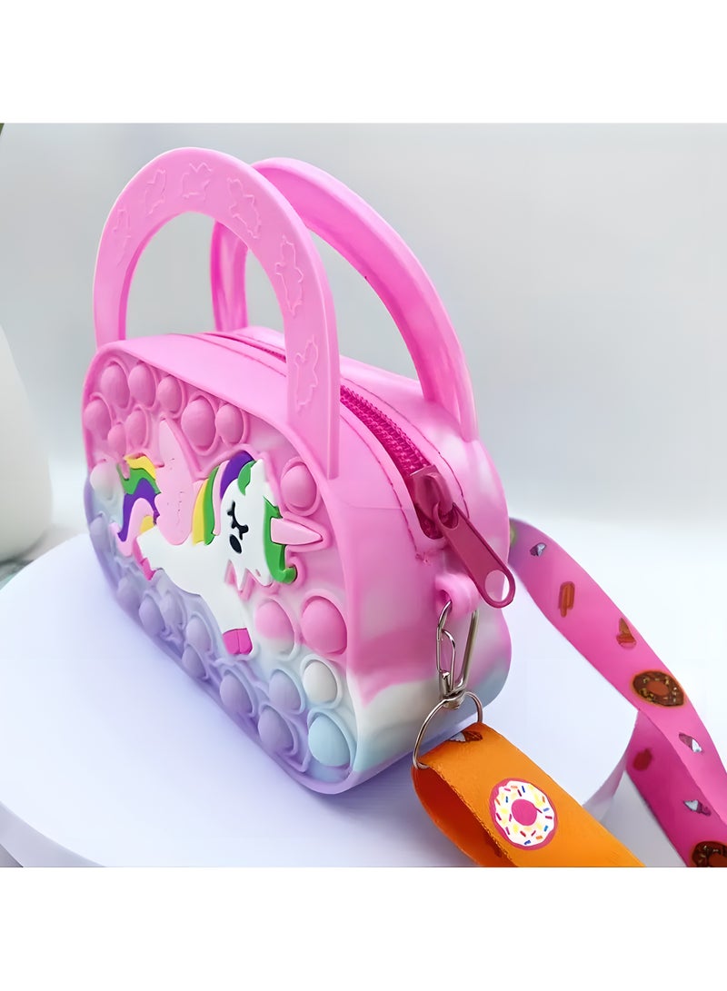 LIXADA Children's Cute Pony Silicone Crossbody Bag, Fashion Casual Handbag For Girls, Ideal Choice For Gifts Aged 3+ (No Straps And Accessories)  - Image 5