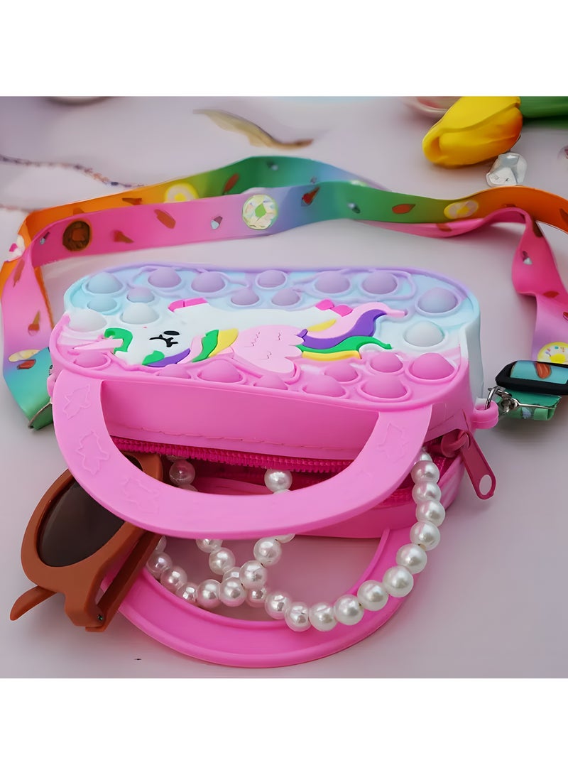 LIXADA Children's Cute Pony Silicone Crossbody Bag, Fashion Casual Handbag For Girls, Ideal Choice For Gifts Aged 3+ (No Straps And Accessories)  - Image 4