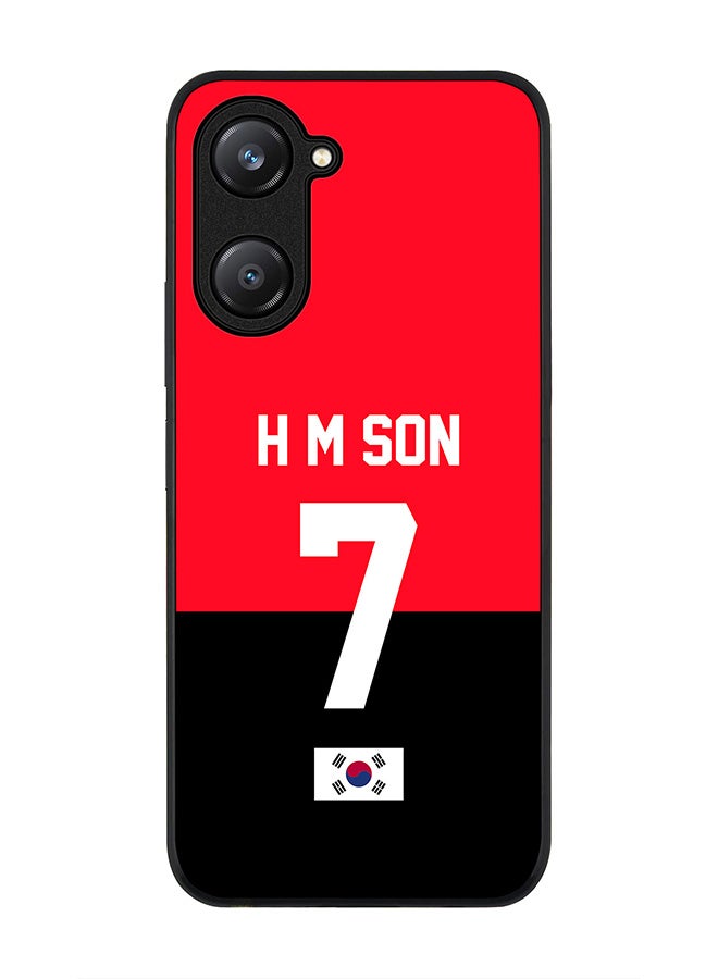 Stylizedd Rugged Black edge case for Vivo Y28s 5G / Vivo Y18 4G /Vivo Y03 4G, Slim fit Case Flexible Cover - Football Team - South Korea, Player Name - H M Son - Image 1