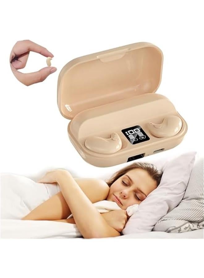 بيوينتي سماعات أذن خفية لاسلكية للنوم صغيرة وغير مرئية، سماعات للأشخاص الذين ينامون على الجانب، سماعات للأذن للنوم صغيرة جداً وغير مرئية، سماعات أذن للنوم - Image 1