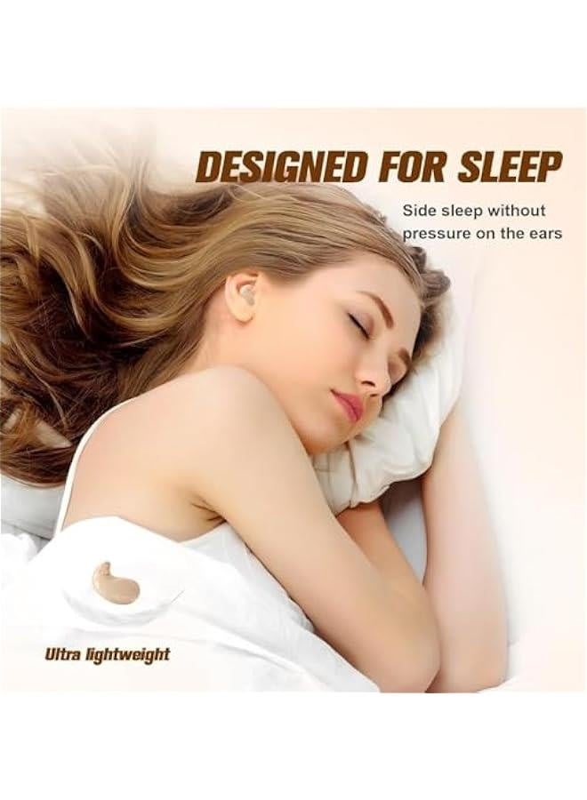 بيوينتي سماعات أذن خفية لاسلكية للنوم صغيرة وغير مرئية، سماعات للأشخاص الذين ينامون على الجانب، سماعات للأذن للنوم صغيرة جداً وغير مرئية، سماعات أذن للنوم - Image 4