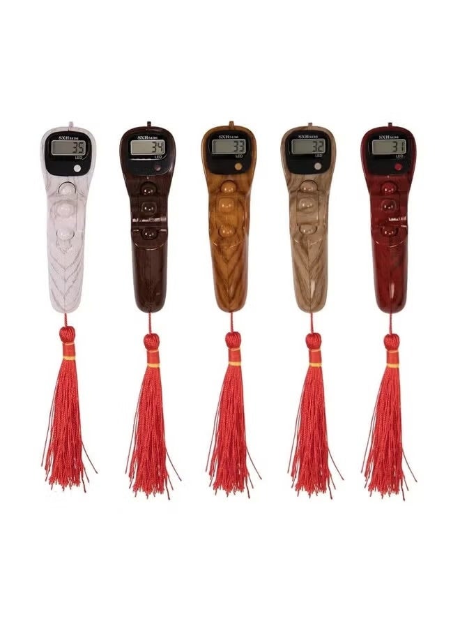 Islamic Digital Rotating Tasbih with Digital Counter for Prayer, Tasbih, Meditation, and Yoga, 5 Pieces