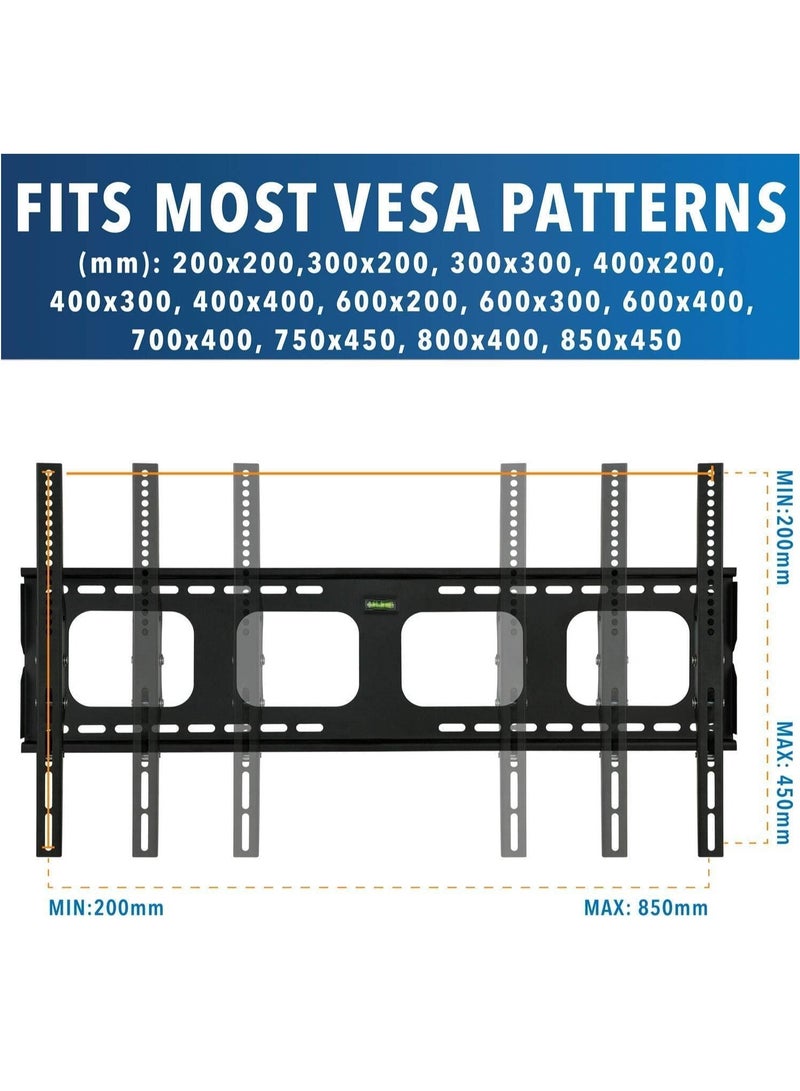 Large Tilting TV Wall Mount Bracket 42 43 50 55 58 65 70 75 80 Inch 220 Pound Capacity VESA Compatible Low Profile Flat Screens.  - Image 3