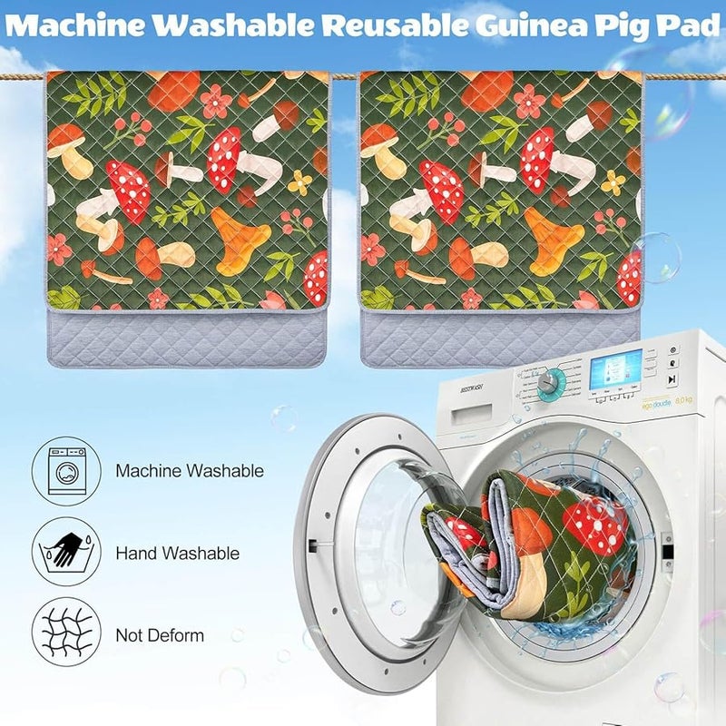 بطانات أقفاص الحيوانات الصغيرة القابلة للغسل والمقاومة للماء، وسادات بول مانعة للانزلاق للخنازير الغينية - Image 5