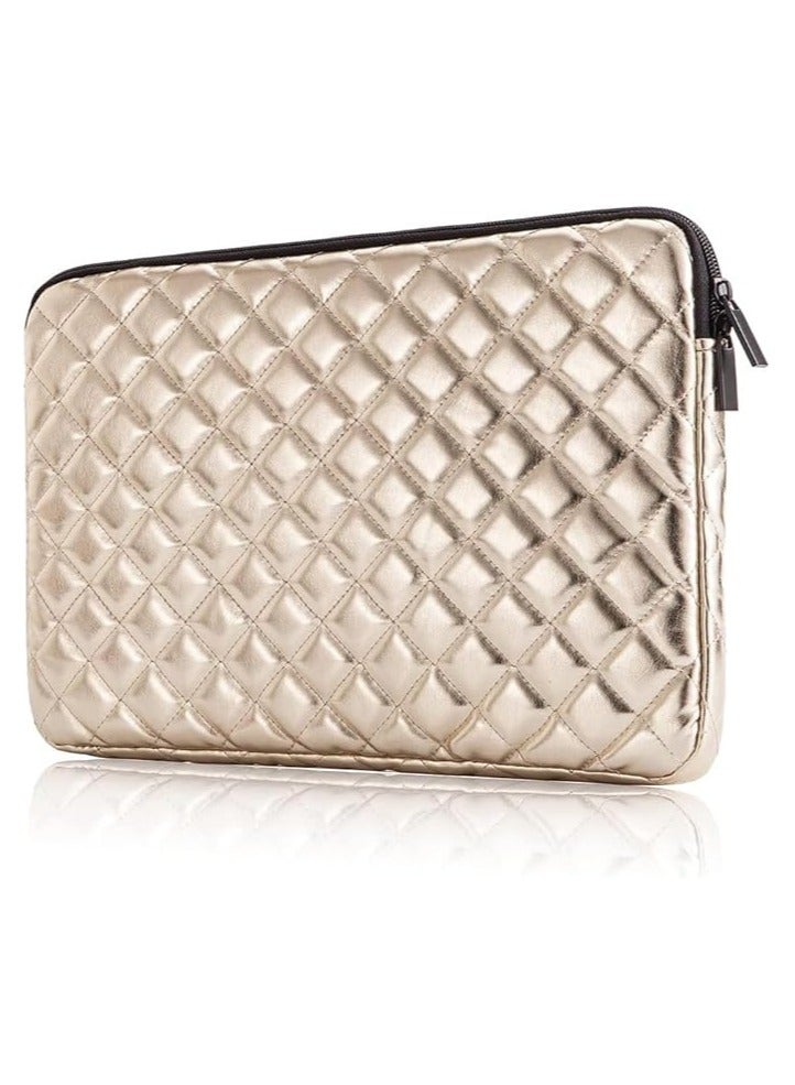 Energy case Energy Case ® 15.6 Inch Laptop Sleeve Protective Case Soft Carrying Zipper Bag Cover Compatible with 15.6" Notebook Computer Ultrabook Chromebook (gold) - Image 1
