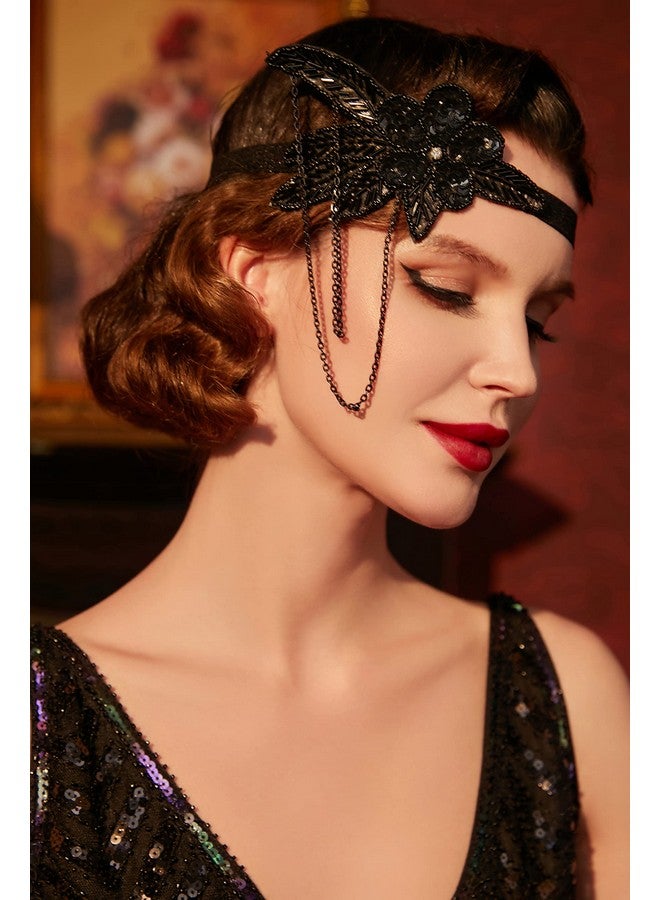 BABEYOND 1920S Flapper Headband Crystal Great Gatsby Headpiece Vintage 20S Flapper Gatsby Accessories - Image 3