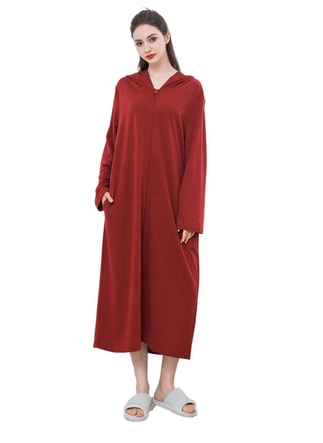 Arabest - Fashion Women Long zip-up bathrobe with hood, perfect for vacations by the sea, and beach vacations - Image 1