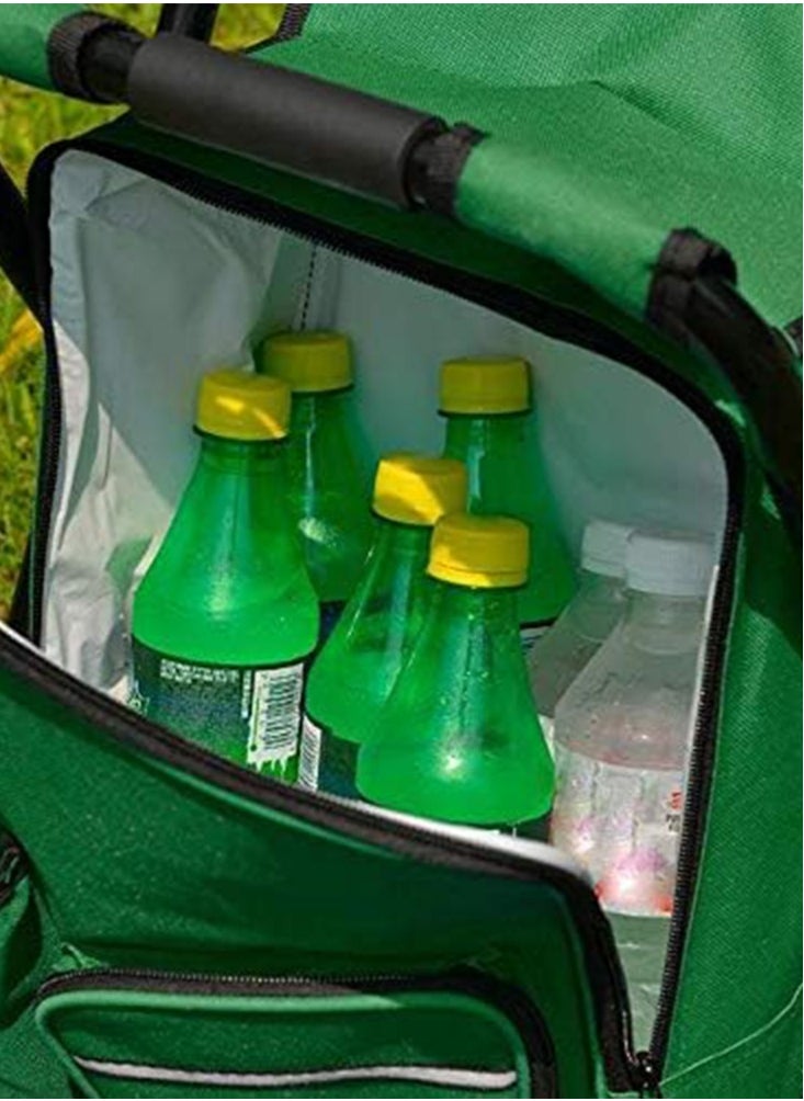 Perfii - 3 in 1 Folding Stool Backpack Multipurpose Outdoor Folding Stool with Cooler Pack - Image 1