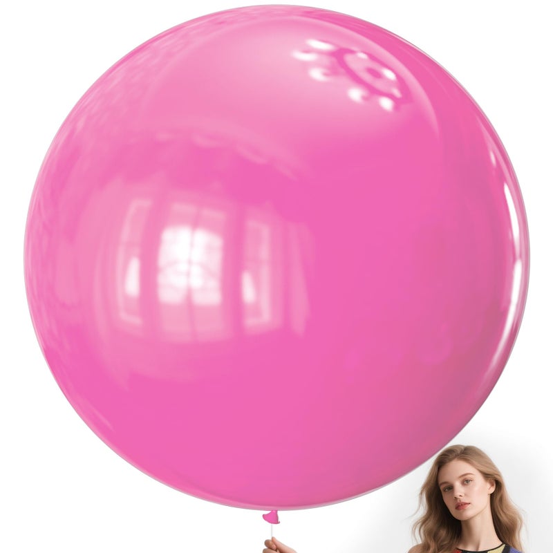 KAWKALSH Pink Balloons 9pcs 36 Inch Extra Large Big Jumbo Giant Matte Pink Balloons for Baby Shower Valentines Day Princess Bridal Shower Bachelorette Birthday Party Decorations - Image 3